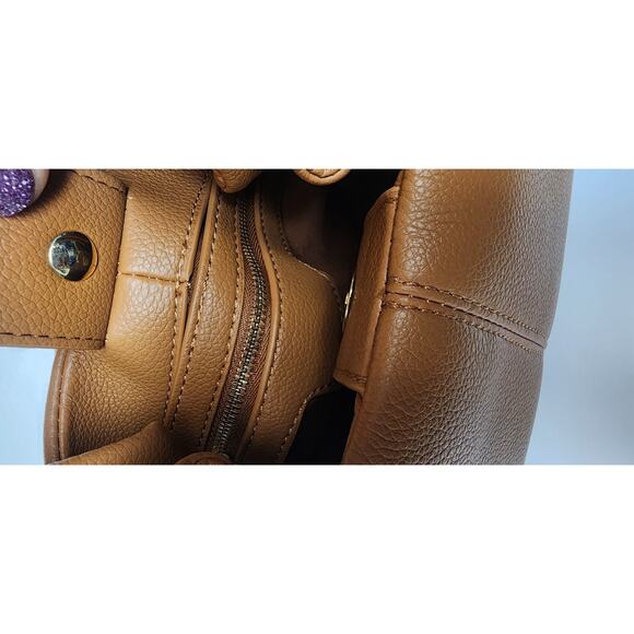 Casual Women's Satchel-Style Vegan Leather Handbag Clutch-Purse- Shoulder Bag - Picture 9 of 16